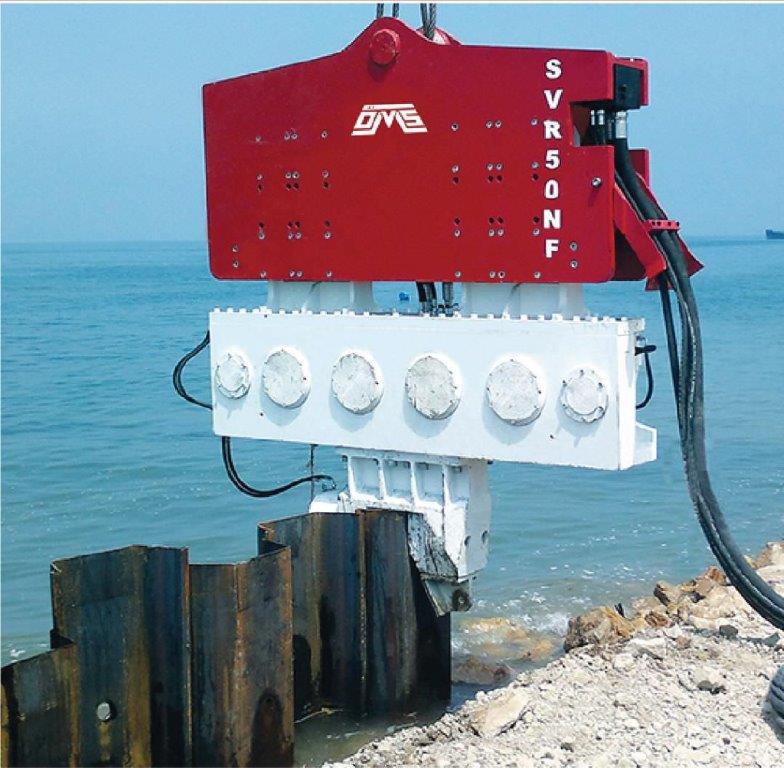 Vibro hammer SVR 50 NF to work on a crane or piling rig