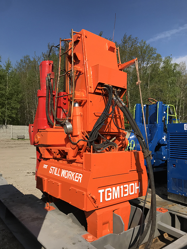 Used pile press TGM130H – steel sheet piles